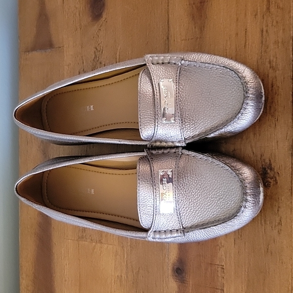 Coach Shoes - Silver Coach Flats